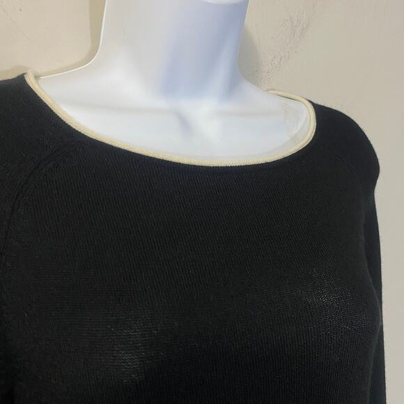 Shoshanna Lisette Long Sleeve Pleated Sweater Dress Black Wool Blend Sz S - Picture 5 of 10